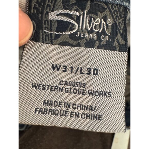 Silver Jeans Co. Mens Zac Flap Straight Leg Jeans Size W31/L30 Blue Denim 100% C - Picture 3 of 7